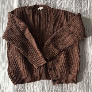 Demylee Chocolate Brown Knit Cardigan